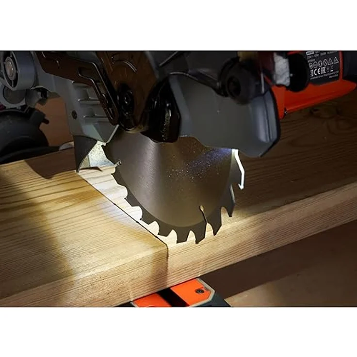 BLACK+DECKER BES702, 1500 Watt Kapp- und Gehrungssäge mit 60mm Schnitttiefe, 120mm Schnittbreite, Fixrasten für Winkeleinstellung und integriertem Staubbeutel – Bild 2