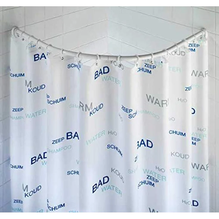 WENKO Rundduschstange für Eckduschen, robuste Aluminiumkonstruktion für 80 x 80 cm und 90 x 90 cm, einfache Montage – Bild 5