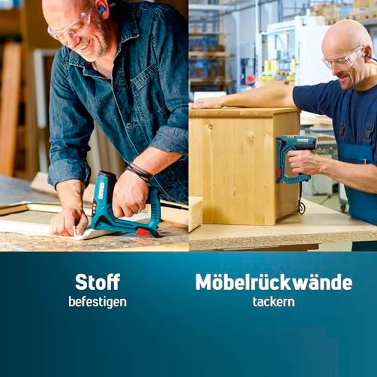 Novus Elektrotacker J-150, Profi Klammer- und Nagelpistole für Typ 37/53 Klammern, 6-14mm, ergonomisch, robust, 3m Kabel – Bild 7