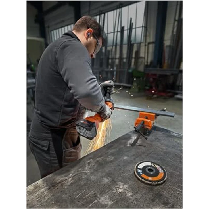 Fein CCG 18-125-12 AS, Akku-Winkelschleifer mit bürstenlosem Motor, 1.200 W Leistung, vibrationsarm, kompatibel mit 18V Bosch Akkugeräten – Bild 5