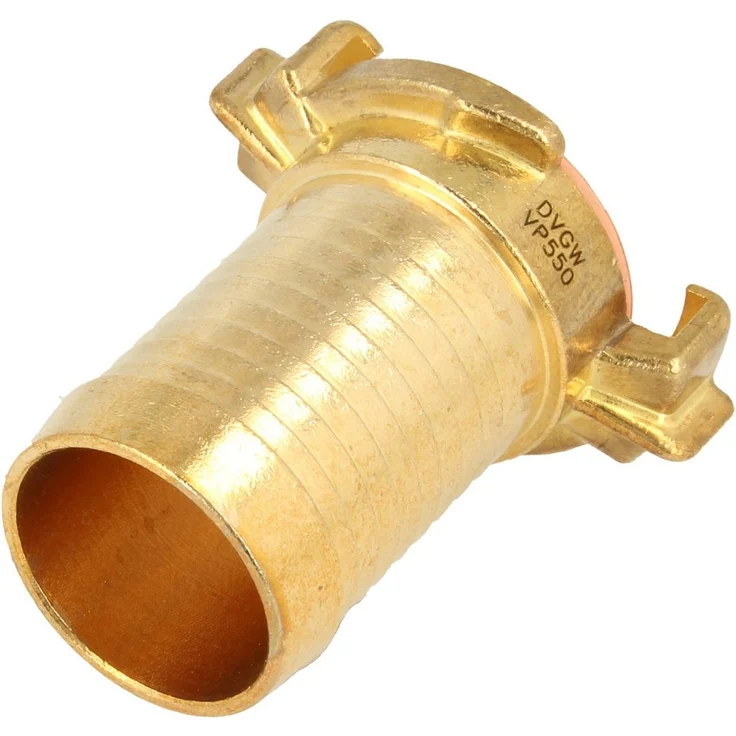 puteus Schlauchkupplung Schnellkupplung - 1 1/4 Zoll (32 mm), Messing mit Dichtung, einseitig Schlauchstutzen