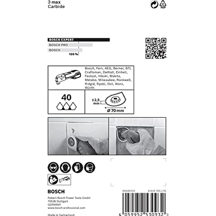 Bosch Segmentsägeblatt Expert AVZ70RT4 Ø 70 mm Mörtel Starlock – Bild 4