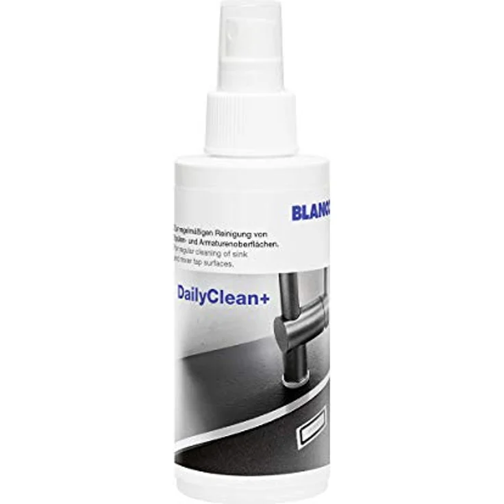 BLANCO Daily Clean | Reinigungsmittel und Pflegemittel für Spülen und Armaturen | Professioneller Kalkentferner für saubere Küchen | 150ml Spray | Abperleffekt für Küchenarmaturen – Bild 1