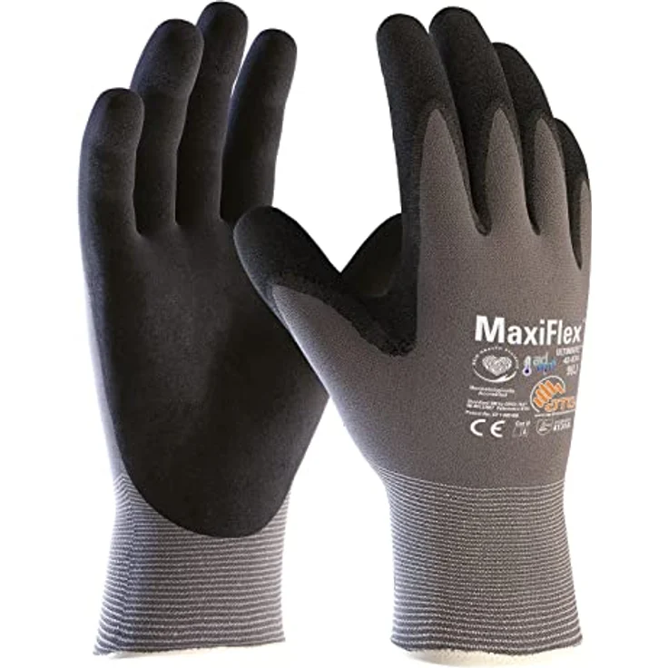 HTP Safety Arbeitshandschuhe mit Antitranspirantfunktion ATG Maxiflex Ultimate Ad-Apt 42-874, Größe 10 - XL, Set à 24 Paar – Bild 2