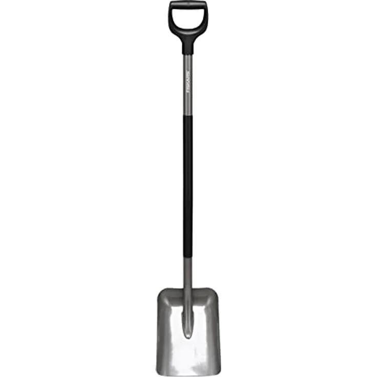 Fiskars Schaufel, Breite: 23 cm, Länge: 131,7 cm, SoftGrip, Hochwertiger Borstahl, Grau/Schwarz, Ergonomic, 1066712 – Bild 1