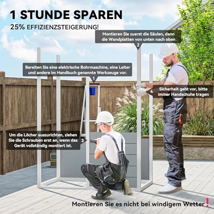 Outsunny Gerätehaus Kunststoff 1,14m², Pultdach mit abschließbarer Tür, wetterfest, grau, 151 x 92 x 193 cm – Bild 4