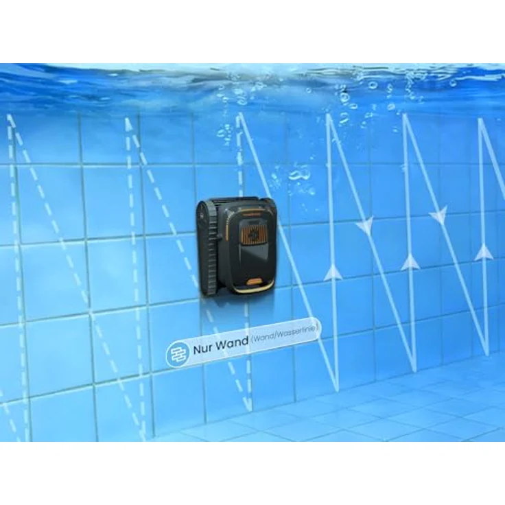 FM SOLAR Pool-Royal Akku-Poolreinigungs-Roboter PR10 Limited Design Edition, 5200mAh Akku, 120 Minuten Laufzeit, für alle Poolformen geeignet, kabellos – Bild 7