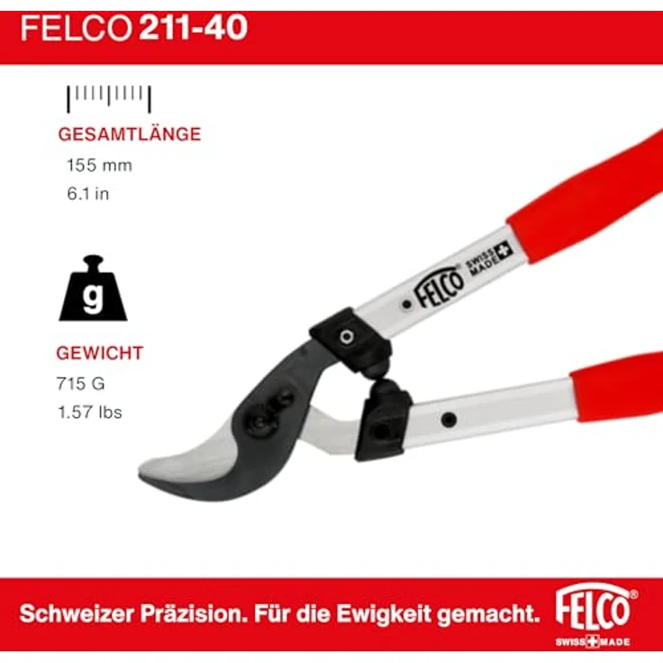 FELCO 211-40 Zweihand-Baumschere aus Aluminium 40cm – Bild 6