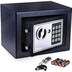 Meykey Tresor, Elektronischer Safe, Möbeltresor, Schlüsseltreso, Zifferntastatur sicher, feuerfest wasserdicht, perfekt für Hause Büro Hotel Business Schmuck Bargeldverbrauch Lagerung Schwarz