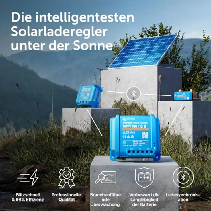 Victron MPPT 100/15 SmartSolar Laderegler 12/24V 15A – Bild 2