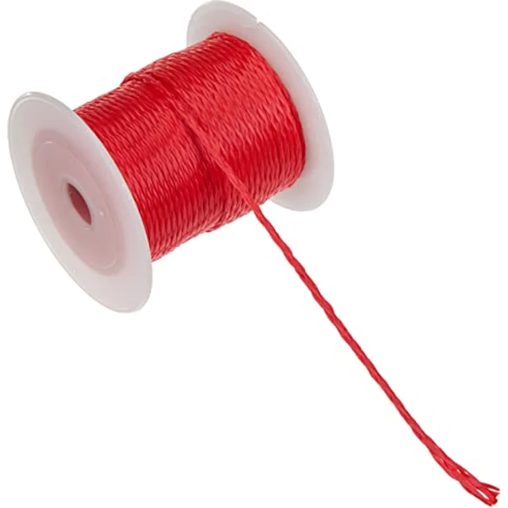 Meister Maurerschnur rot - 50 m Länge - Ø 2,0 mm - Polyethylen geflochten - Knotenfest - Reißfest & Belastbar - Auf Spule - Richtschnur - Bauschnur - Lotschnur - Pflasterschnur - 6306210 – Bild 4