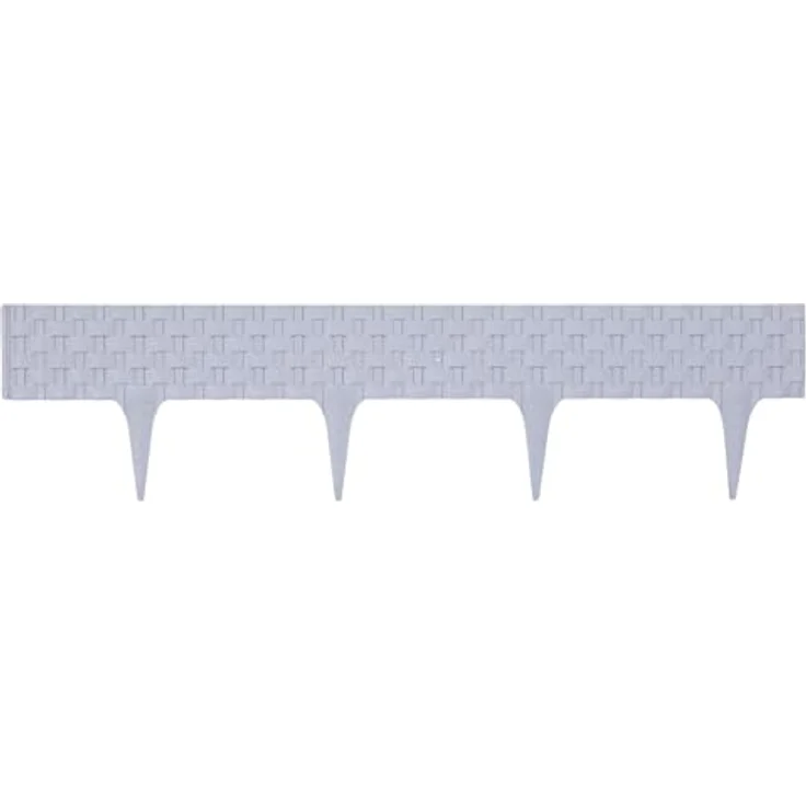 BooGardi Rasenkante Kunststoff Rattanoptik 4 Farben 80cm x 9,5cm 5er/10er/20er Set · Grau 5er Set · Flexible Beeteinfassung · Beetumrandung Garten · Mähkante Raseneinfassung – Bild 2