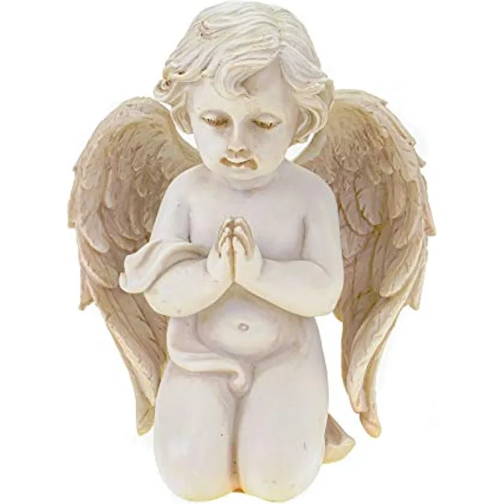 Figur Engel Aniel knieend betend 14 cm weiß Angel