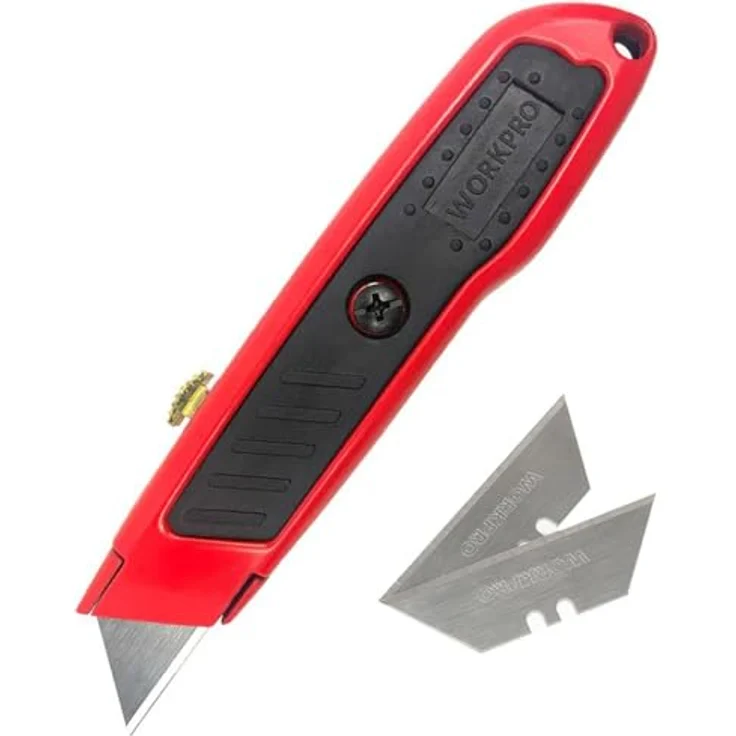 WorkPro WP213005, Cuttermesser aus Aluminiumlegierung mit 3-Positions-Verriegelung und 3 Klingen – Bild 1