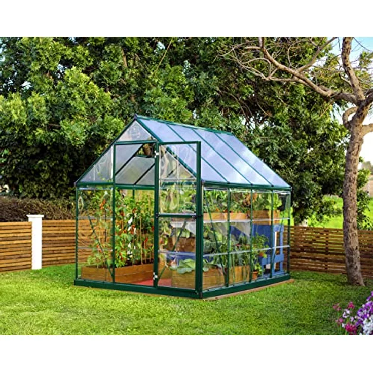 Palram Hybrid Gewächshaus, Grün, 247x185x208 cm – Bild 3