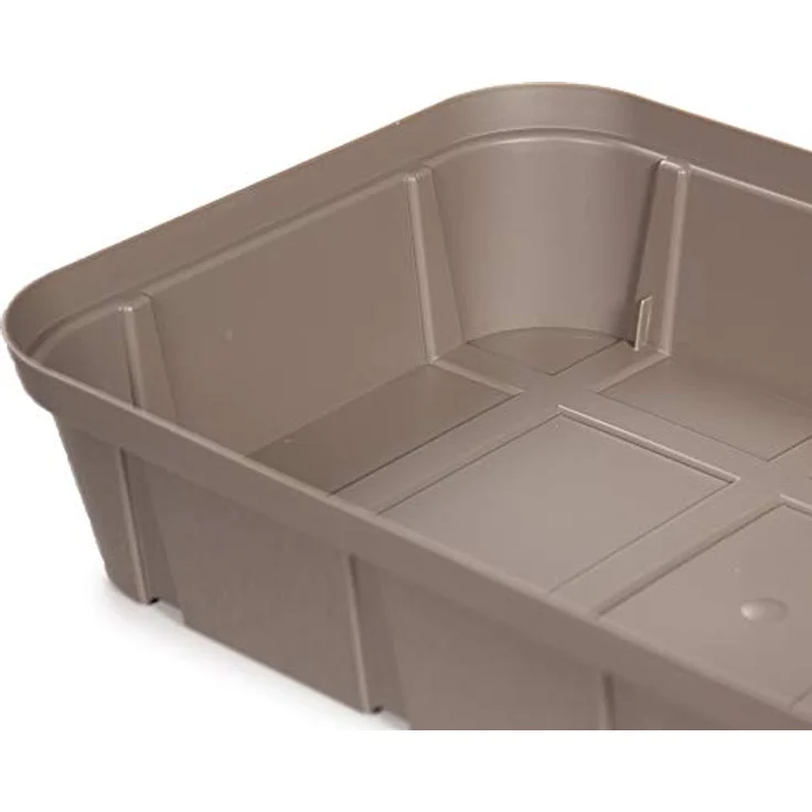 ONDIS24 Frühbeet Anzucht Gewächshaus 16 L, taupe, transparenter Deckel, Belüftungsöffnungen, detailgetreue Holznachbildung – Bild 4
