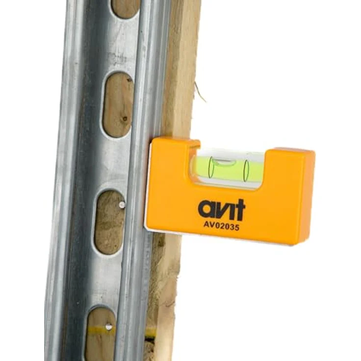 AVit Mini-Taschenwasserwaage 67 mm, magnetischer Sockel, Genauigkeit 0,75 mm/m, ideal für Dosenmontagen, AV02035 – Bild 2