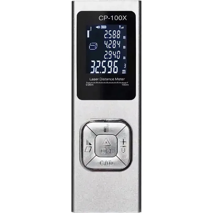 Bolwins Lasermessgerät O11D 100m Distanzmessgerät & LCD Beleuchtung, Silber