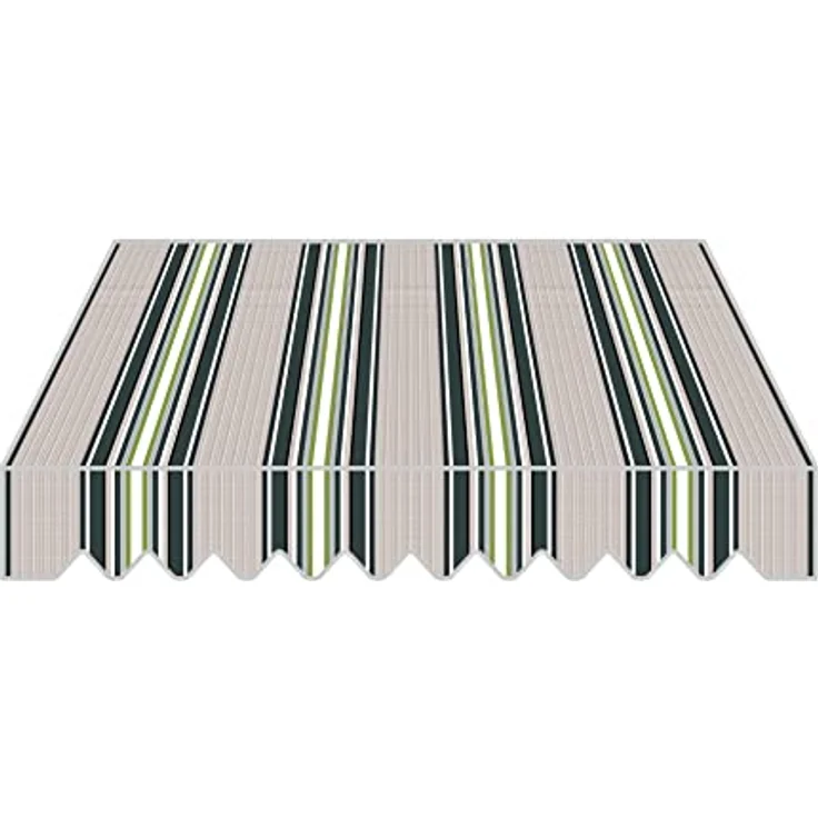 home Trends Markisenstoff 4m Markise mit Volant 4 x 3 m wasserabweisend & Sonnenschutz Ersatz Markisentuch P6002, Balkon Markise, 387 x 300cm, blau – Bild 3