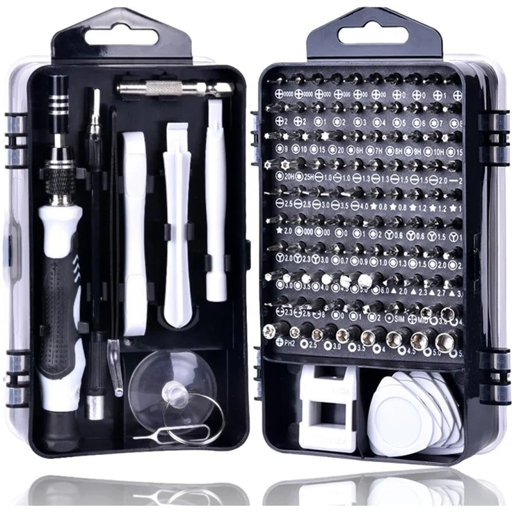 BAYLI Werkzeugkoffer 115 Teiliges Handy Reparatur Werkzeugset, Feinmechaniker Präzisions – Bild 1