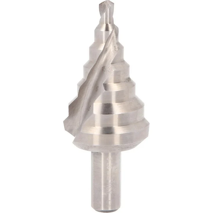 KS Tools Stufenbohrer HSS Co, 5 Stufenbohrer Ø 5-28mm, 7 Stufen mit kobaltlegiertem Hochleistungs-Stahl, spiralgenuet und 118° Spitzenwinkel – Bild 1