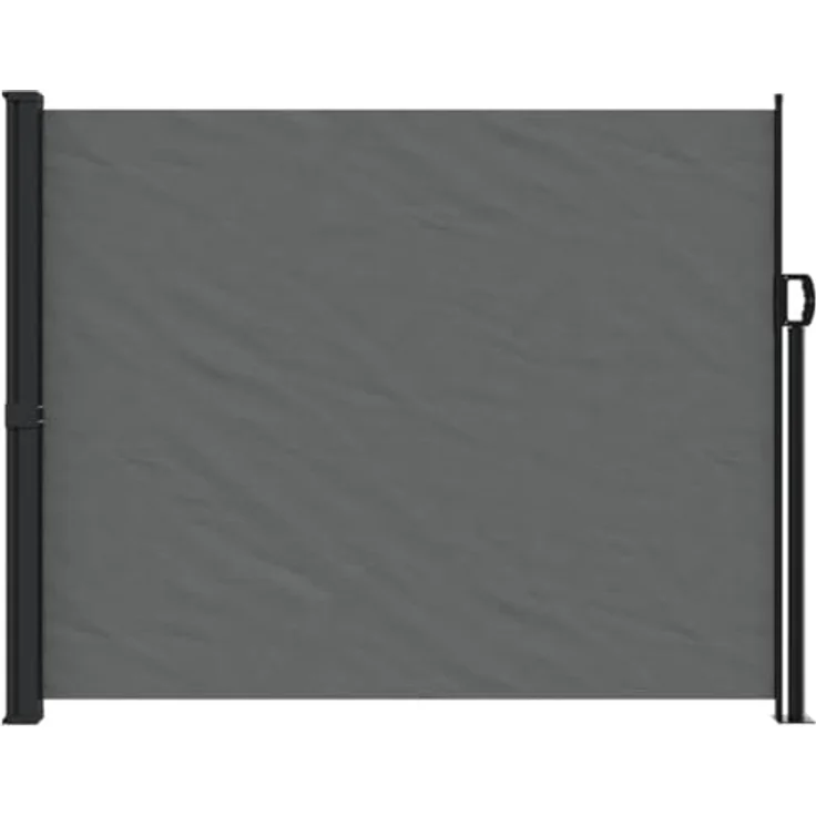 vidaXL Seitenmarkise, Wandmarkise mit PU-Beschichtung, Sichtschutz für Balkon Terrasse Garten, Windschutz Markise, Ausziehbar Anthrazit Polyester – Bild 3