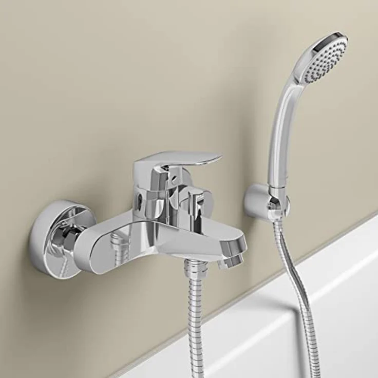 Ideal Standard Ceraflex Aufputz Badearmatur, Chrom, mit Eco-Einstellung und Heißwassertemperaturbegrenzer – Bild 5