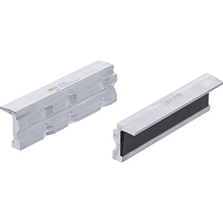 BGS 6796 | Schraubstock-Schutzbacken | Aluminium | Breite 100 mm | 2-tlg. | mit Magnet | Alu | Schonbacken
