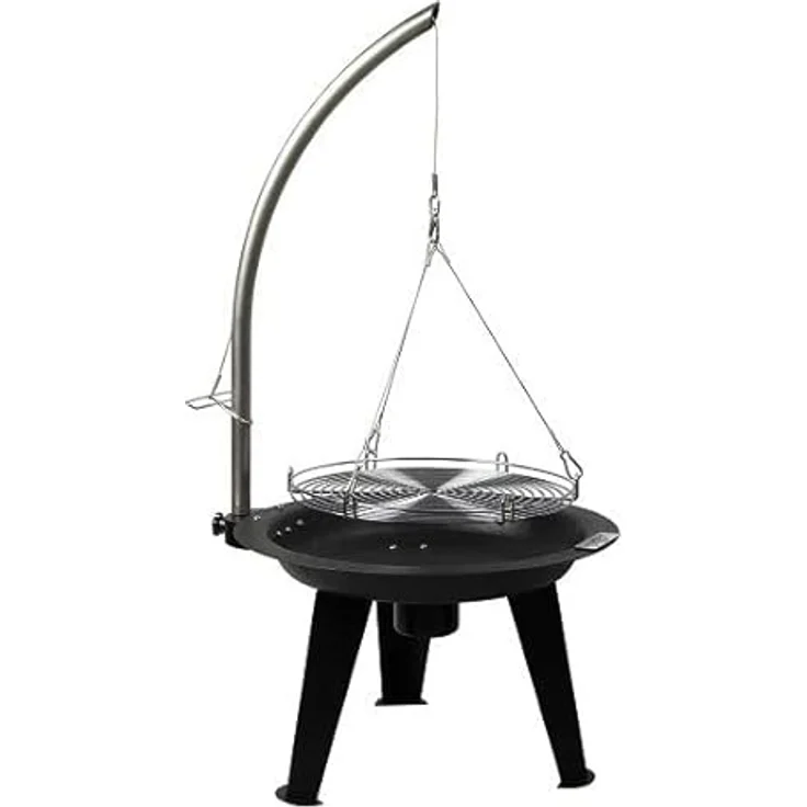 Primaster TrendLine Schwenkgrill Twister XL 54 cm Holzkohlegrill Standgrill Dreibein Grill, emaillierte Feuerschüssel – Bild 1