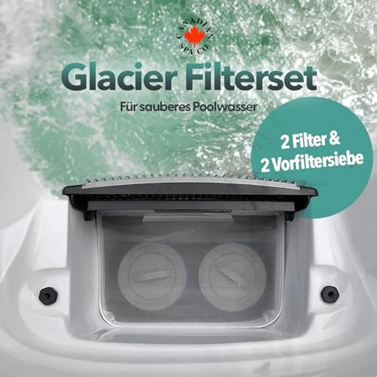 Canadian Spa Company Glacier Filterset, 2er Pack für Whirlpools mit Silberionen und antimikrobiellem Schutz – Bild 2