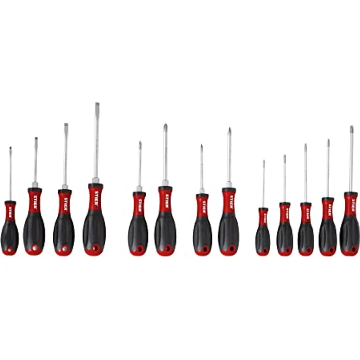 STIER Schraubendreher-Satz Big Pack 13-teilig mit SilverTip-Spitze, 3K-Kraft-Griff und Schlitz-, Phillips-, Pozidriv- und Torx-Schraubendrehern – Bild 1