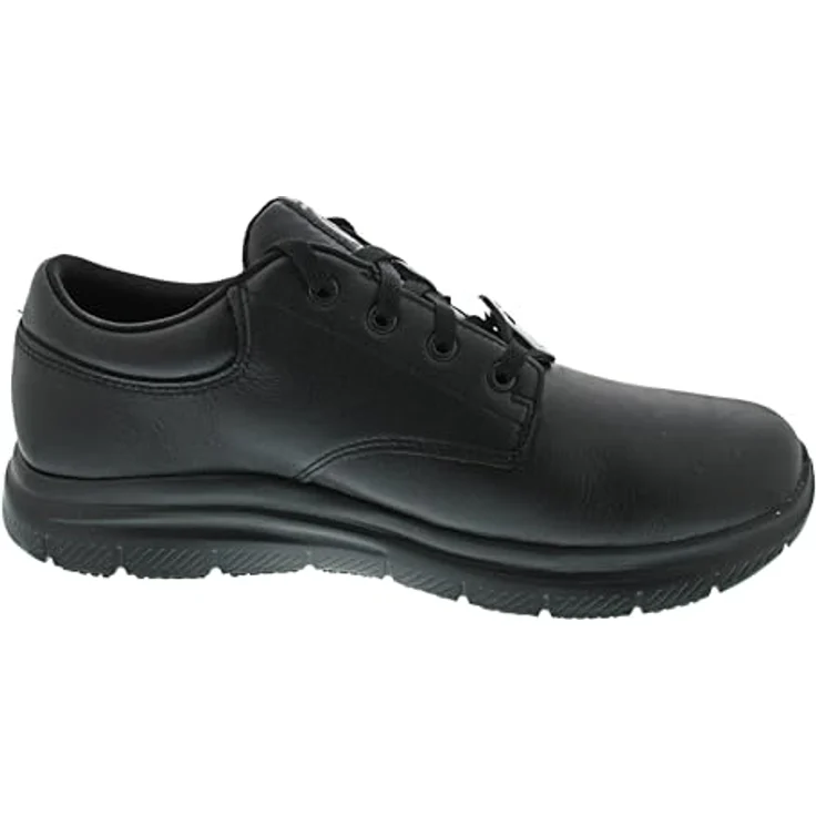 Skechers FLEX ADVANTAGE SR-FOURCHE, Berufsschuh Schnürschuh für Gastronomie und Pflege, gepolsterte Innensohle, schwarz, Leder, rutschhemmend, Memory-Schaum, Relaxed Fit – Bild 3