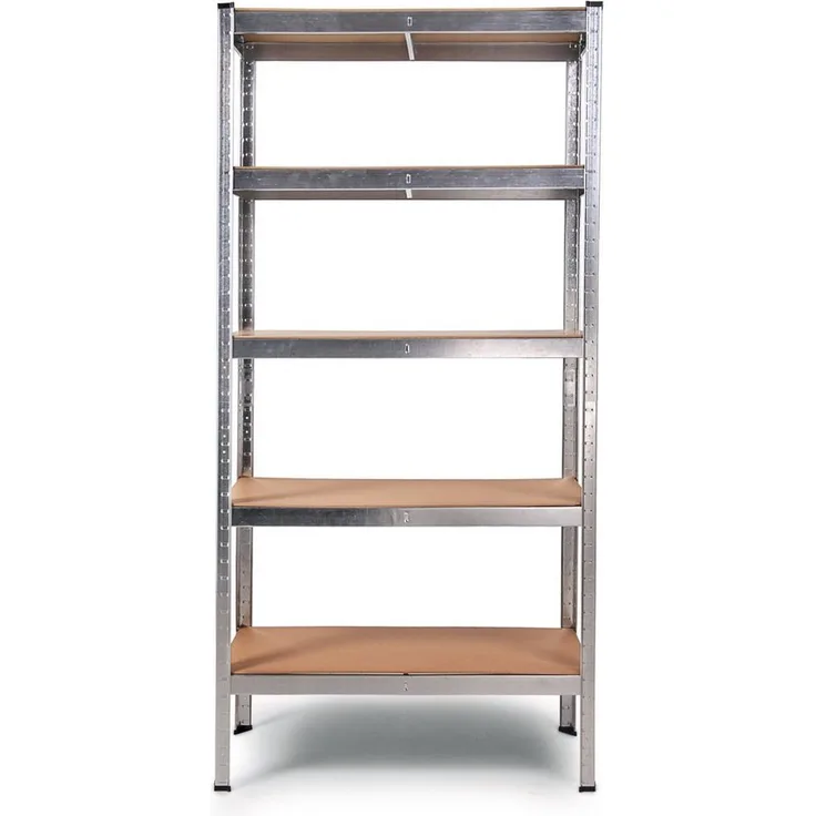ONDIS24 Schwerlastregal Metallregal Thomas, Lagerregal 90 x 40 x 180 (H) cm, Steckregal 5X 175kg belastbar, Grau