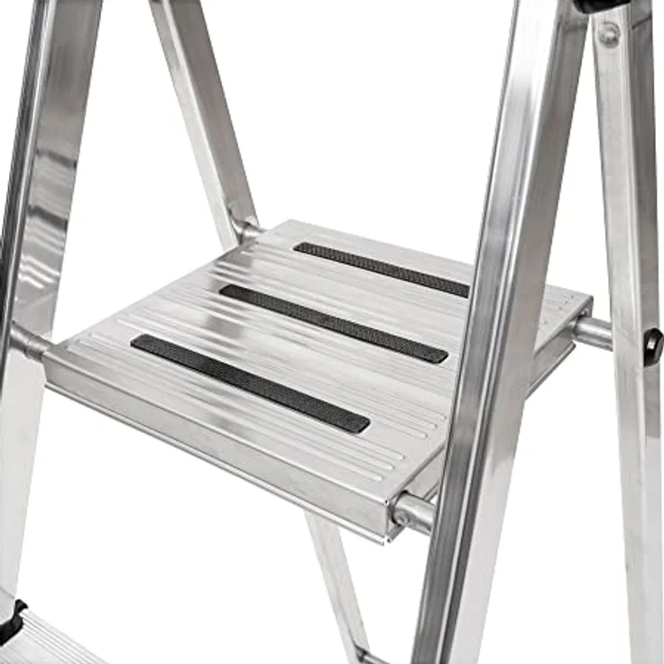 STIER Stufen Stehleiter 8 Stufen einseitig begehbar, Alu-Sicherheits-Stehleiter, Mehrzweckleiter – Bild 5