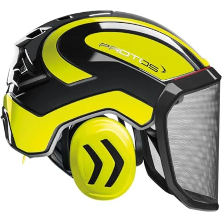 Protos Helm Integral Forest schwarz/gelb, feines Visier – Bild 2