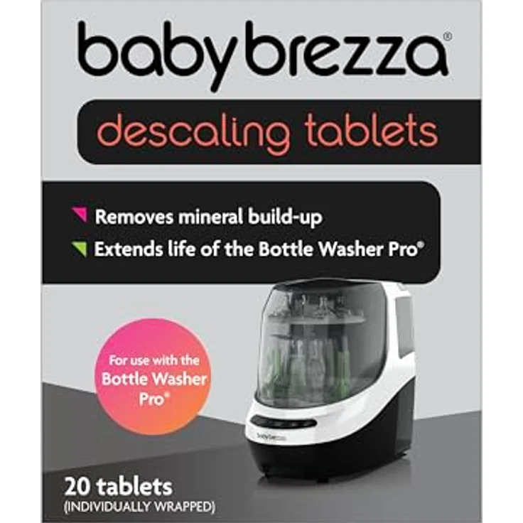 Baby Brezza Bottle Washer Pro, Entkalkungstabletten und hypoallergenes Geschirrspülmittel, geruchsneutral & ohne aggressive Chemikalien – Bild 1