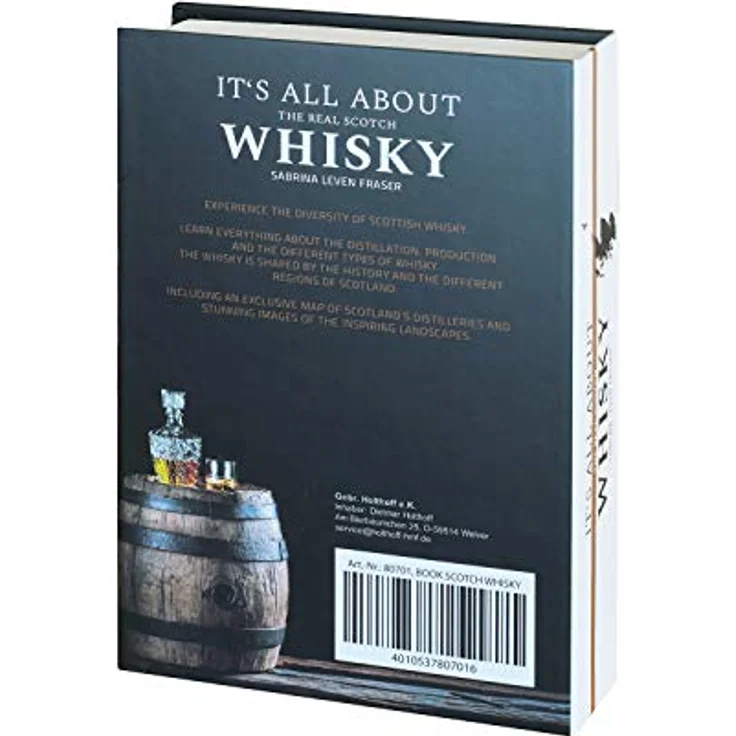 HMF 80701 Buchsafe, getarnte Geldkassette mit echten Papierseiten, Whisky, 18,7 x 13 x 4,2 cm – Bild 4
