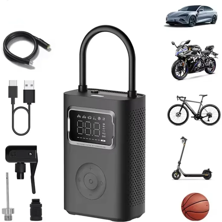 Xiaomi Air Compressor 2 PRO, Tragbarer Elektrischer Luftkompressor für Autoreifen und mehr, Silber