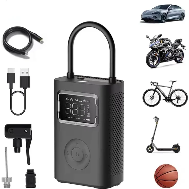 Xiaomi Air Compressor 2 PRO, Tragbarer Elektrischer Luftkompressor für Autoreifen und mehr, Silber
