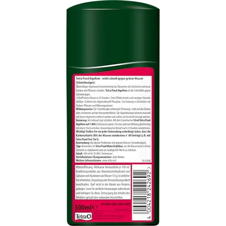 Tetra Pond AlgoRem (24-Stunden-Soforthilfe gegen grünes Wasser im Gartenteich), 500 ml Flasche – Bild 11