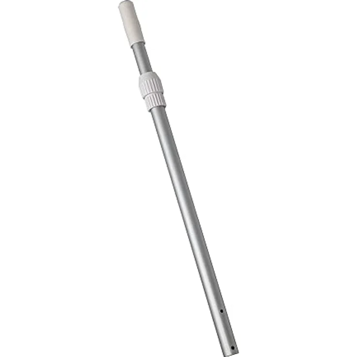 POWERHAUS24 Oberflächenkescher mit Ø 3 cm Alu-Teleskopstange bis 117 cm, blau, für Pool und Whirlpool, feinmaschiges Netz – Bild 3