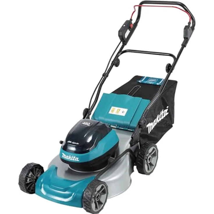 Makita DLM466PT2, Akku-Rasenmäher 2x18V mit 3-in-1 Funktion und zentraler Schnitthöhenverstellung 20-75 mm