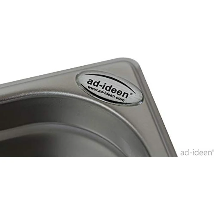 ad-ideen Waschbecken Camping Miniküche 230V Bausatz, Edelstahl, 325x265x150mm für T4 T5 T6 – Bild 7