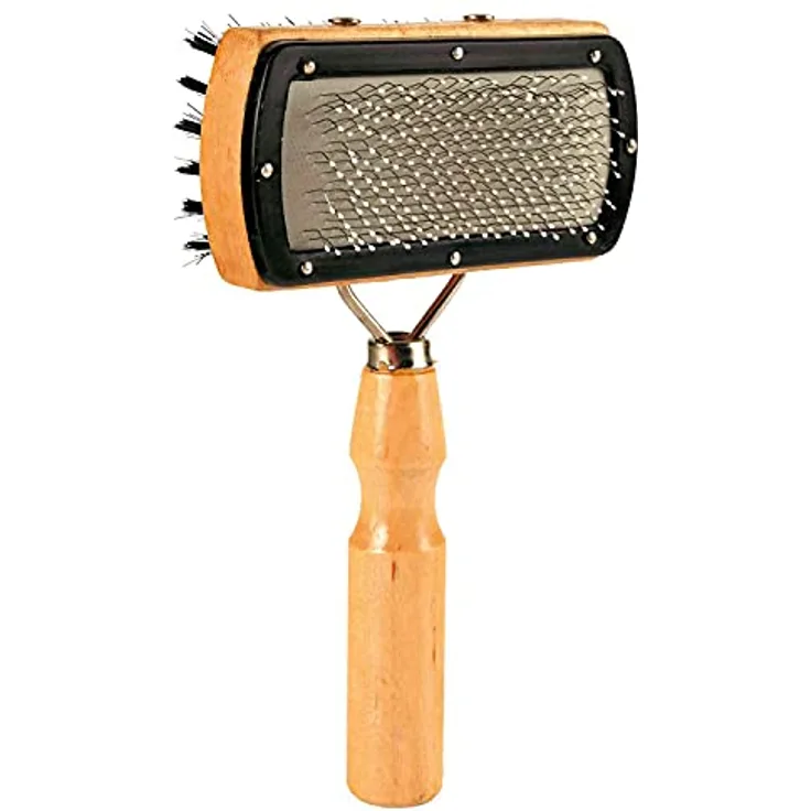 Trixie 2305 Softbürste, Holz, beidseitig, 10 × 18 cm