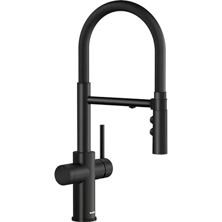 Blanco Küchenarmatur CATRIS-S FLEXO Filter, 3-in-1 Armatur mit Hygienefunktion, Schwarz Matt – Bild 1