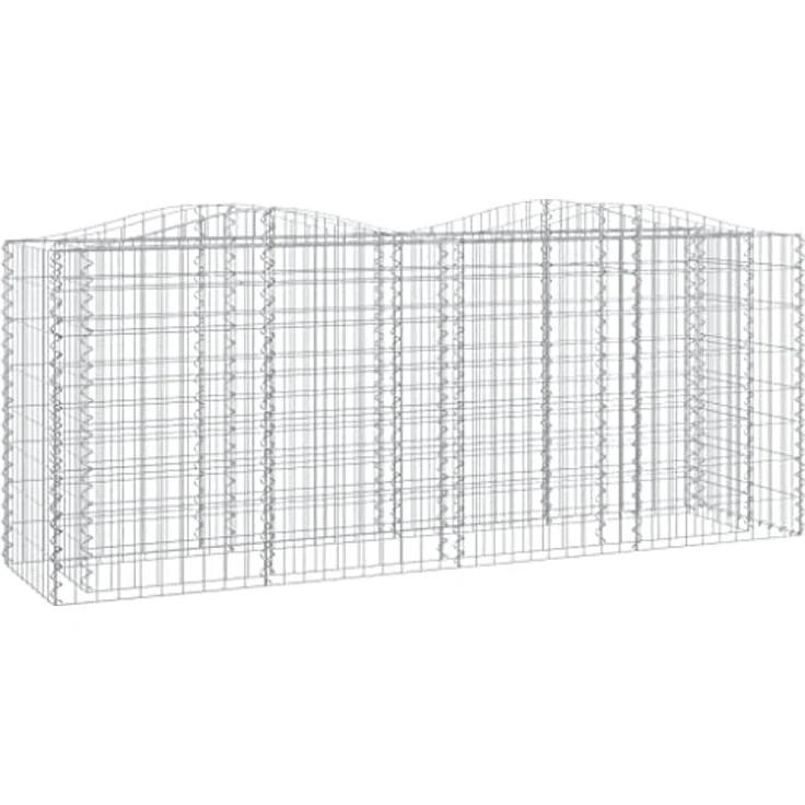 vidaXL Gabionen-Hochbeet mit Hochbogen 200x50x100 cm Verzinktes Eisen – Bild 1