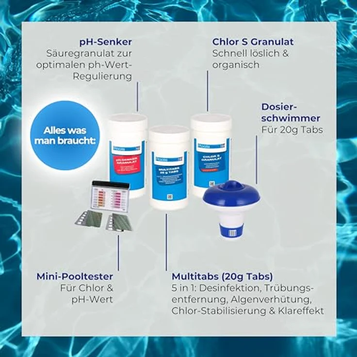 PoolsBest® Pool Starter Set 5in1 für Pool-Anfänger – Bild 3