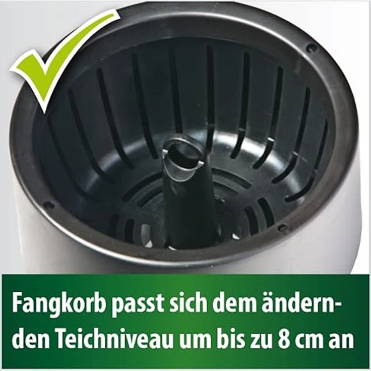 Heissner Teichfilter Profi Standskimmer bis 40qm Wasseroberfläche, Höhenverstellbar, für Pumpen 6000-20000 l/h, mind. Eintauchtiefe 35 cm – Bild 5