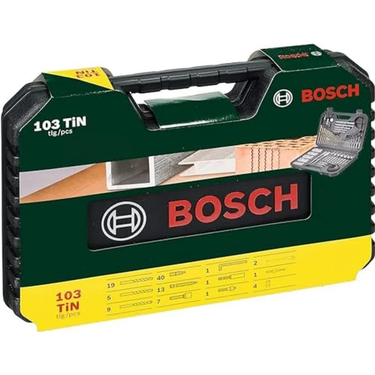 Bosch 103tlg. Bohrer- und Bit Set V-Line Titanium Box (Holz, Stein und Metall, Zubehör Bohr- und Schraubwerkzeuge) – Bild 2