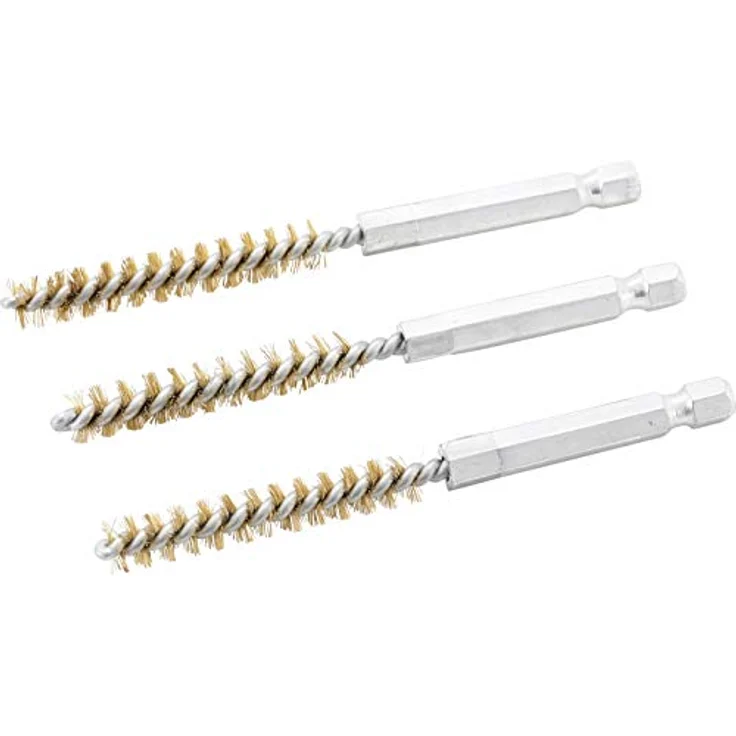 BGS 3078-8-M | Messingbürste | 3-tlg. | 8 mm | Antrieb Außensechskant 6,3 mm (1-4'') | Loch-Drahtbürsten | für BGS 3078 – Bild 3